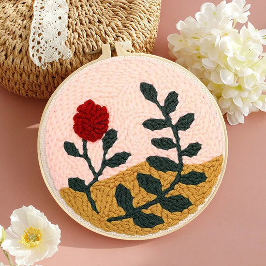 Kit Punch Needle Girasole – Ricamo DIY per Principianti