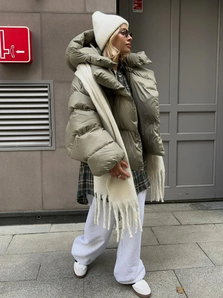 Piumino Donna Oversize con Cappuccio - immagine 4