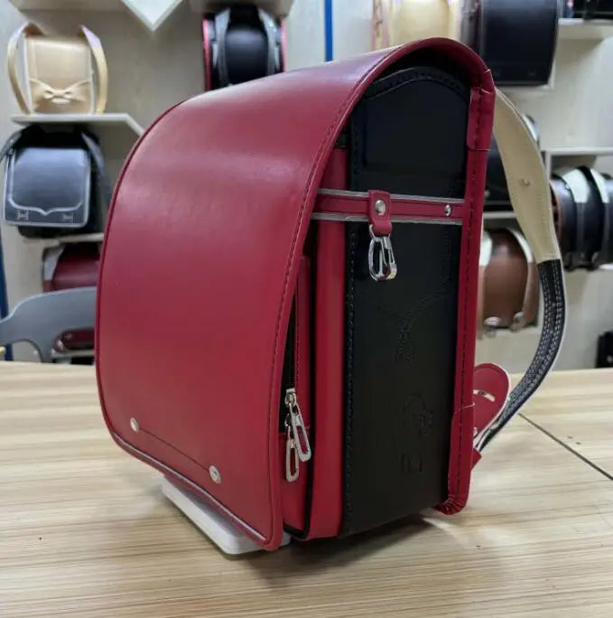Zaino Scuola Giapponese Randoseru in Ecopelle – Backpack Rigido Ergonomico Bambini