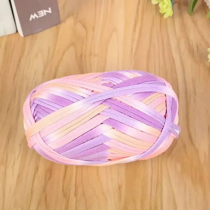 Fettuccia di Cotone Multicolor 100 g – Filo T-Shirt per Crochet, Maglia e Borse Handmade