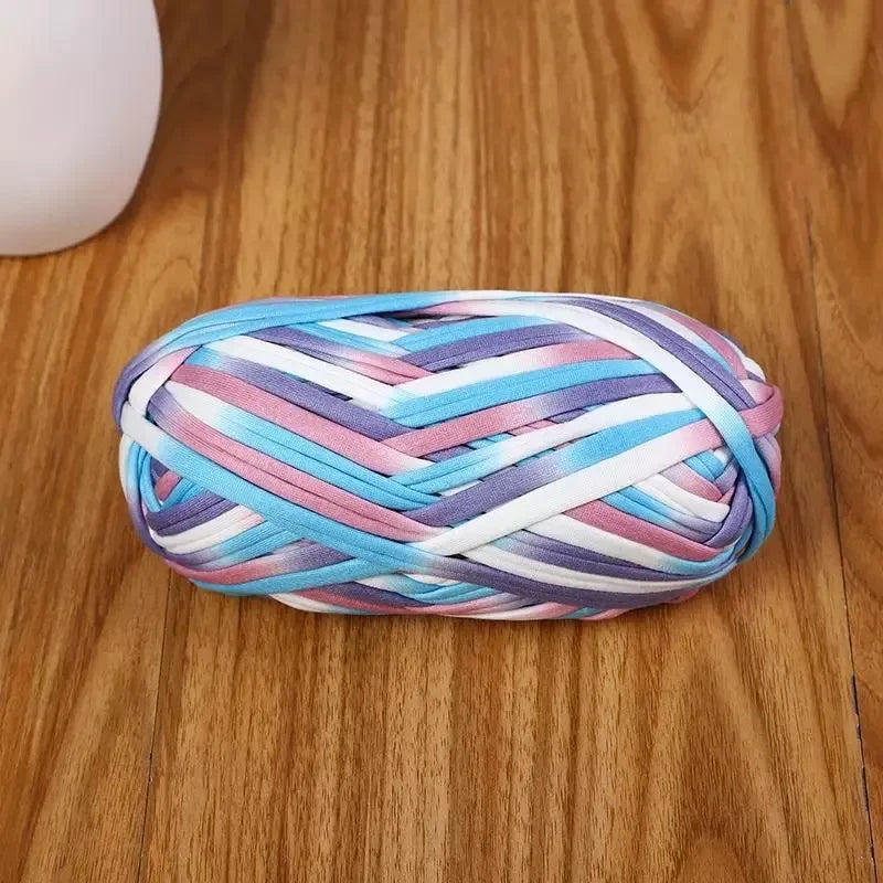 Fettuccia di Cotone Multicolor 100 g – Filo T-Shirt per Crochet, Maglia e Borse Handmade