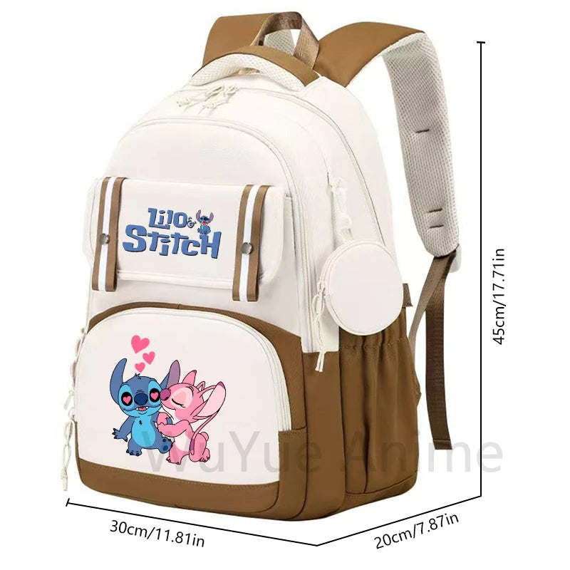 Zaino grande capacità Lilo & Stitch – impermeabile, per laptop, multiuso bambino/adulto 2025