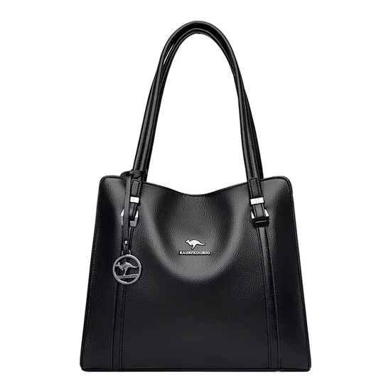 Borsa a tracolla donna con tasche e scomparti - Nero, codice 7