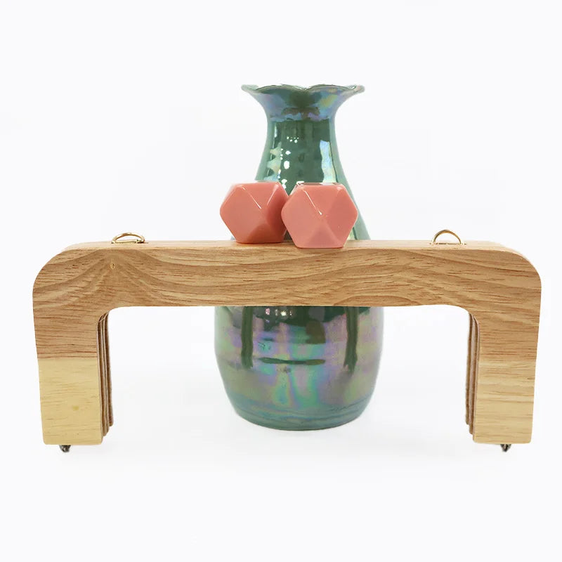 Set di manici in legno da 20 cm per borse – Chiusura a bacio per cucito fai-da-te, confezione da 1, 2 o 5 pezzi
