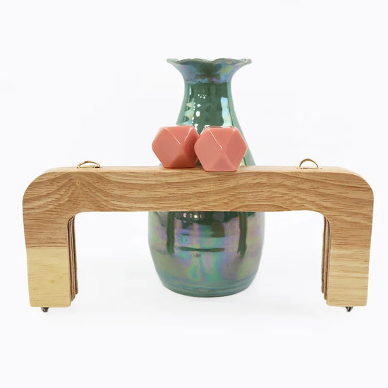 Set di manici in legno da 20 cm per borse – Chiusura a bacio per cucito fai-da-te, confezione da 1, 2 o 5 pezzi