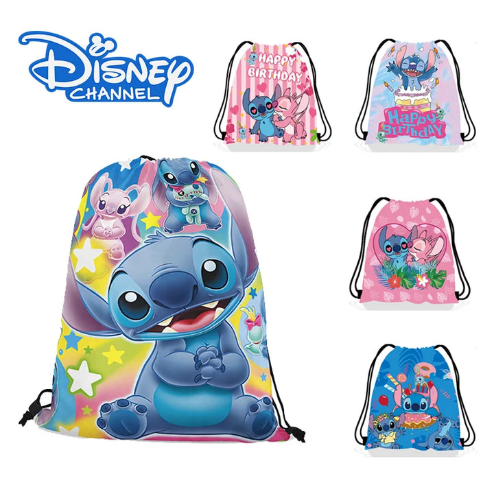 Zaino/sacca Disney Stitch in tessuto impermeabile – ideale per sport, scuola, party o bomboniera