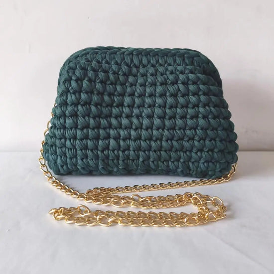 Clutch donna crochet fatta a mano – pochette artigianale intrecciata ideale per il giorno