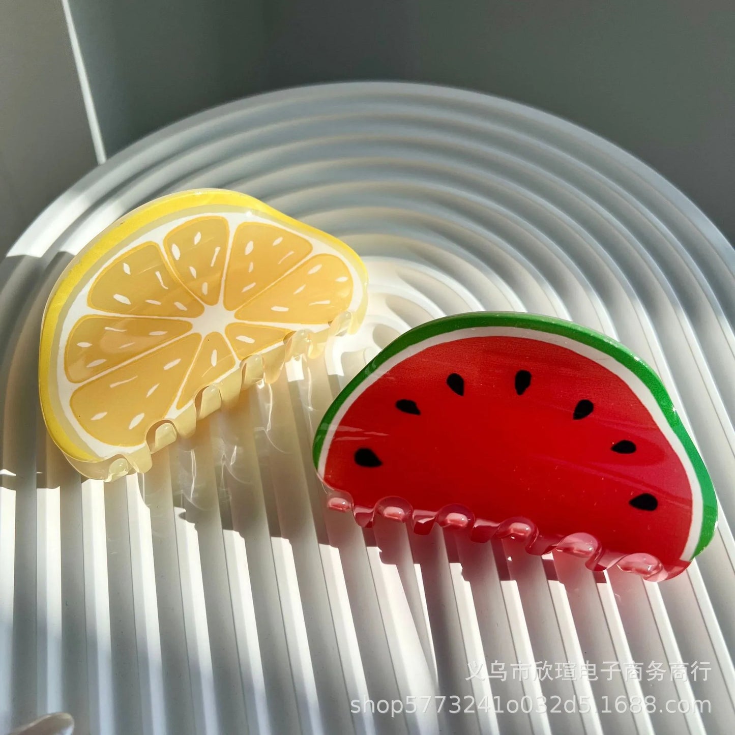 Pinza Capelli Frutta Kawaii – Clip Acrilica Grande Donna