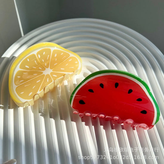Pinza Capelli Frutta Kawaii – Clip Acrilica Grande Donna