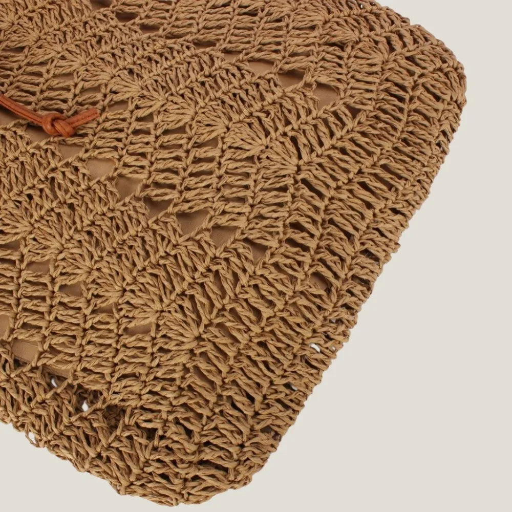 Zaino Donna in Paglia Intrecciata – Borsa Estiva Beige o Khaki
