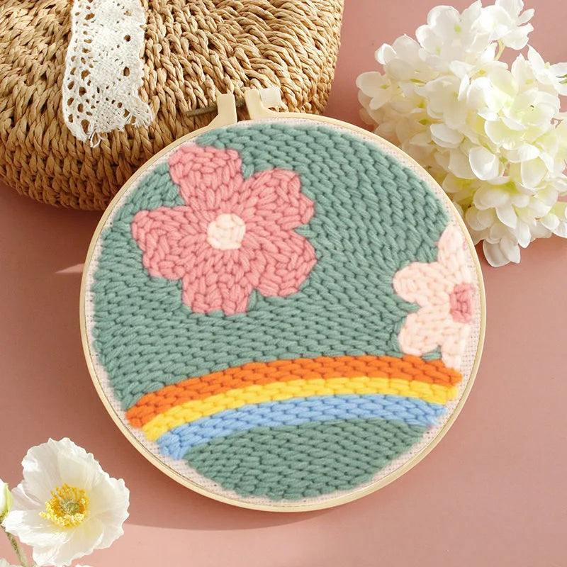 Kit Punch Needle Girasole – Ricamo DIY per Principianti