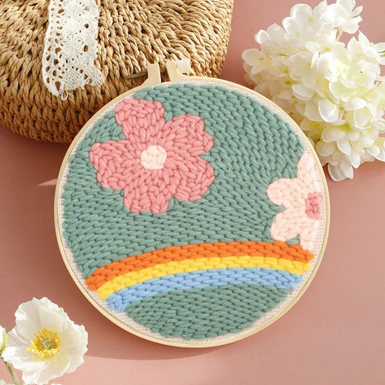 Kit Punch Needle Girasole – Ricamo DIY per Principianti