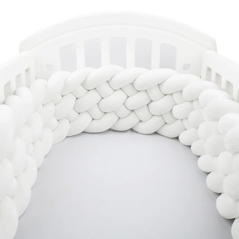 Paracolpi Culla Intrecciato 300-400 cm – Bumper Morbido a Treccia per Lettino Neonato