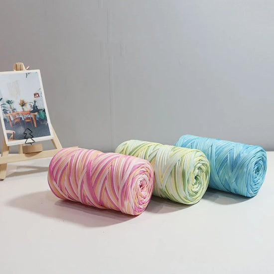 Fettuccia Intrecciata Multicolore 300 g – Filato Elasticizzato per DIY, Borse, Tappeti e Progetti Handmade