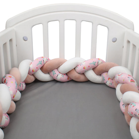 Protezione Culla Neonati Treccia / Nodo – Paracolpi Bumper marshmallow per Lettino 1-4M