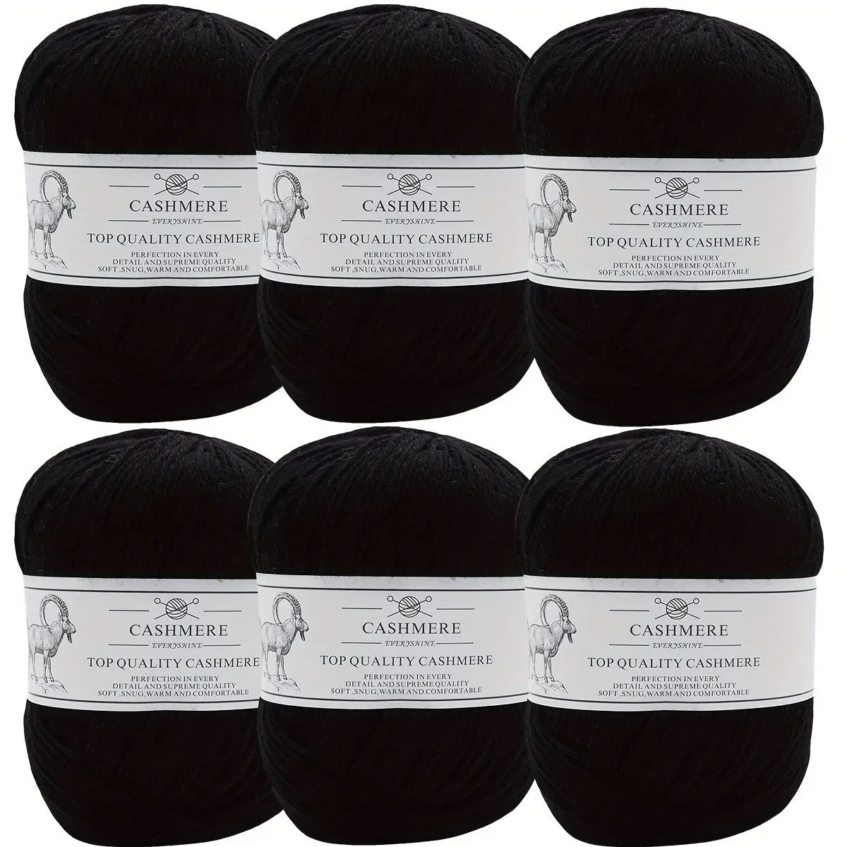 Set 6 gomitoli filo cashmere donna – Lana alta qualità per maglioni, sciarpe, cappelli e progetti fai-da-te