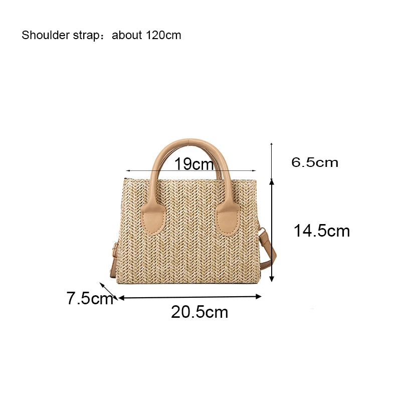 Borsa Tracolla Donna in Paglia Intrecciata – Stile Casual