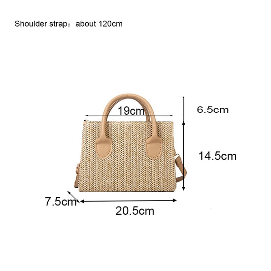 Borsa Tracolla Donna in Paglia Intrecciata – Stile Casual