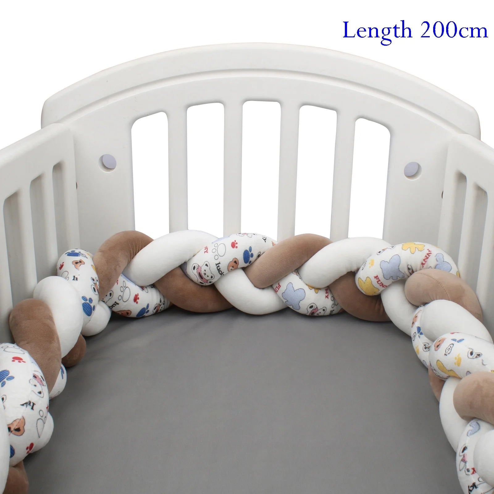 Protezione Culla Neonati Treccia / Nodo – Paracolpi Bumper marshmallow per Lettino 1-4M