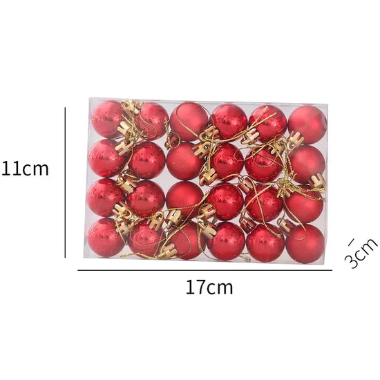 Set da 24-144 palline natalizie da 3 cm – Decorazioni natalizie infrangibili per alberi di Natale e feste
