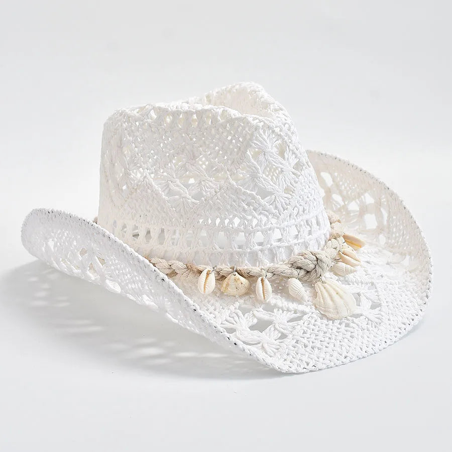 Cappello di Paglia Donna con Conchiglie – Stile Estate e Mare