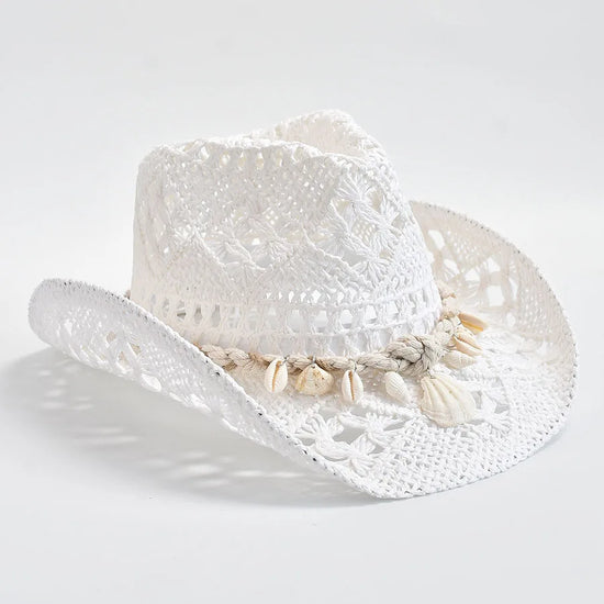 Cappello di Paglia Donna con Conchiglie – Stile Estate e Mare