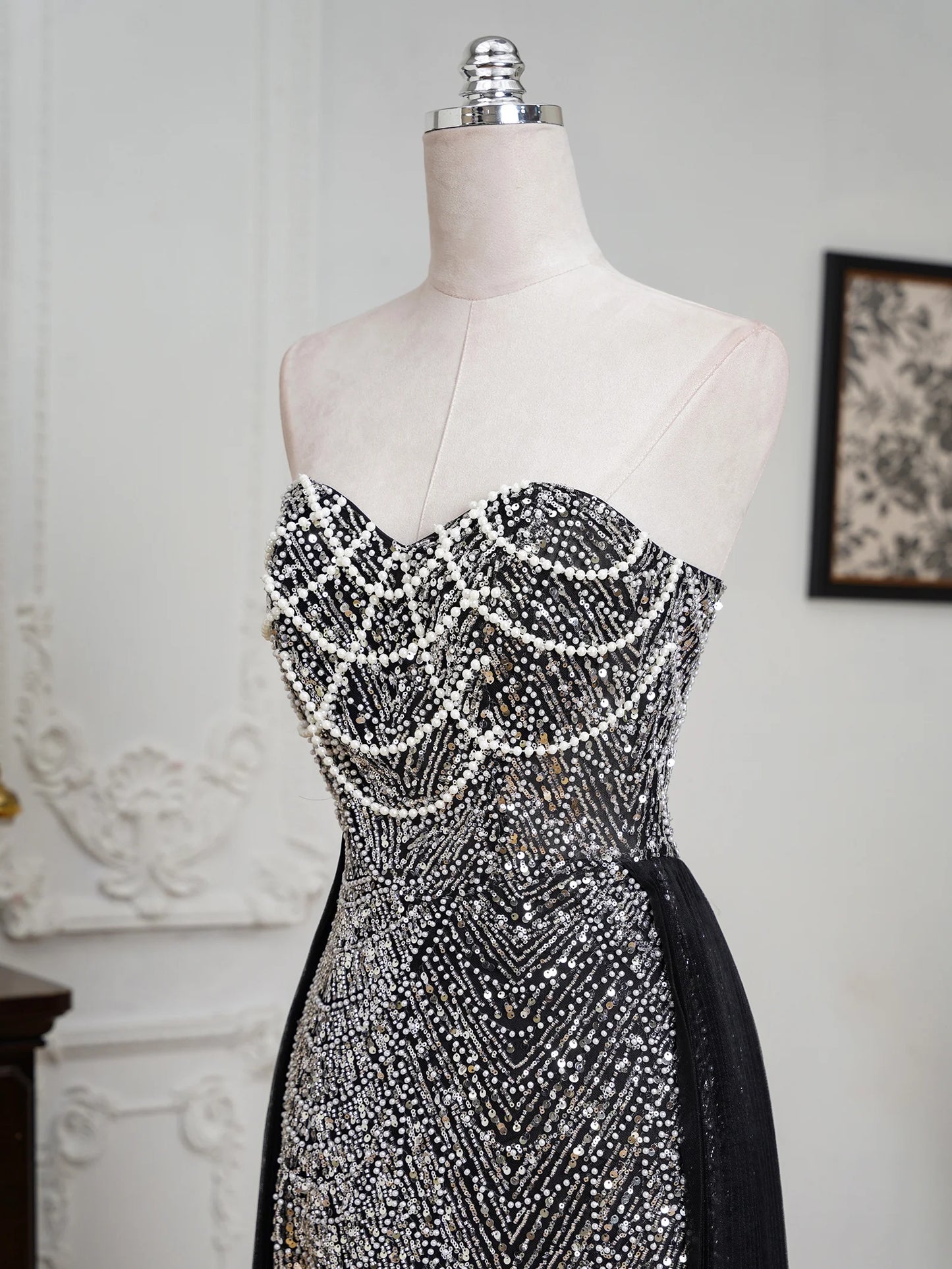 Abito Lungo Elegante con Spacco Alto – Vestito da Cerimonia e Gala