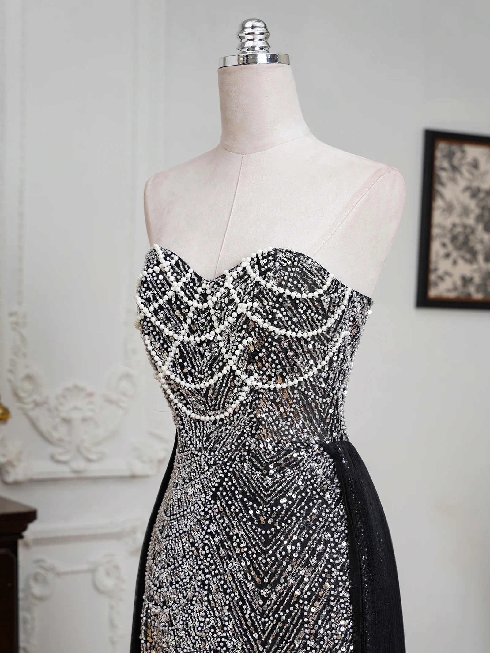 Abito Lungo Elegante con Spacco Alto – Vestito da Cerimonia e Gala