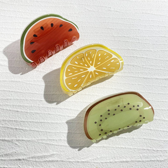 Pinza Capelli Frutta Kawaii – Clip Acrilica Grande Donna