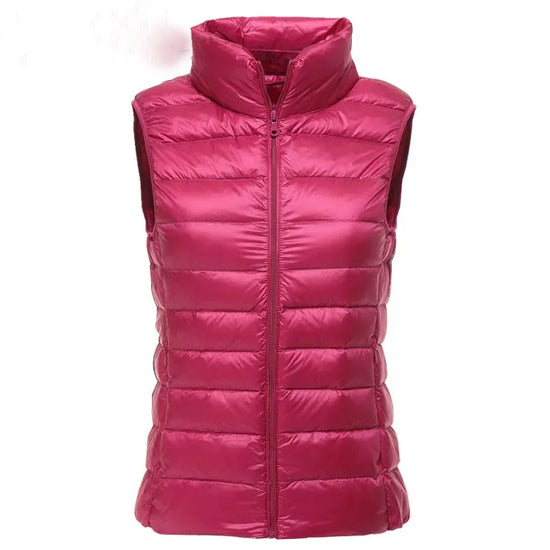 Gilet imbottito ultra-leggero da donna 2025 – smanicato oversize senza maniche, antivento e ripiegabile
