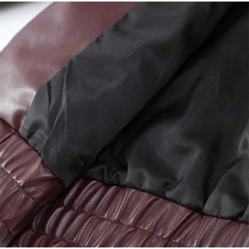 Giacca Donna Effetto Pelle Vintage con Zip - immagine 15