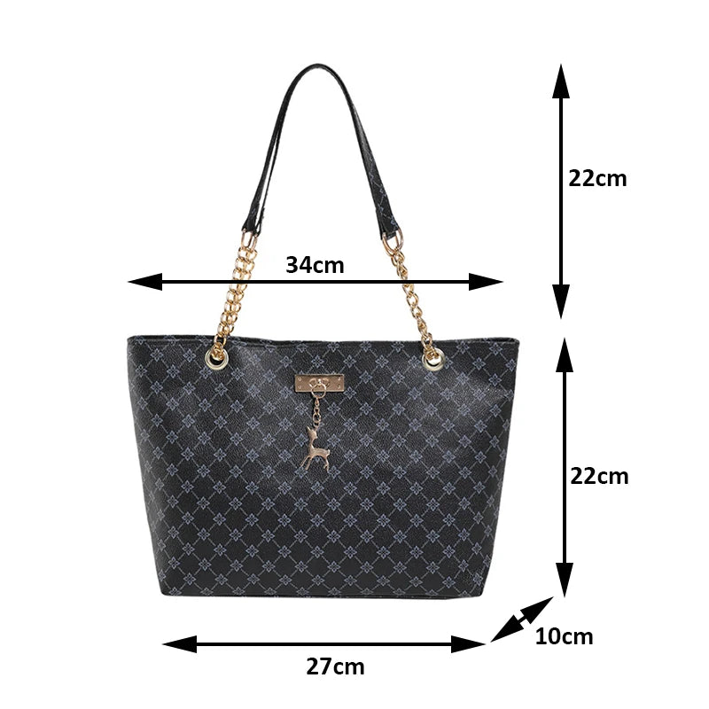 Borsa a mano in pelle morbida per presbiopia – Tote spaziosa con accessori pendenti, borsa a tracolla per donna