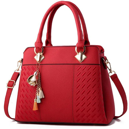 Borsa donna grande capacità ricamata con nappine – crossbody & tote 2025, borsa spalla elegante / uso quotidiano