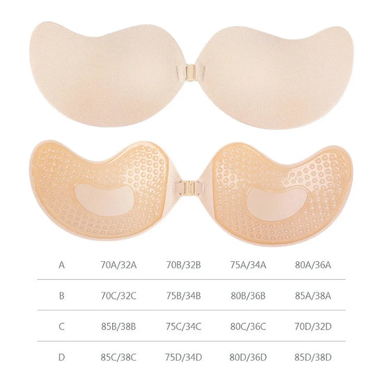 Reggiseno invisibile in silicone auto-adesivo push-up – bra senza spalline per abiti scollati e schiena nuda 2025