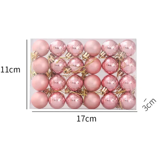 Set da 24-144 palline natalizie da 3 cm – Decorazioni natalizie infrangibili per alberi di Natale e feste