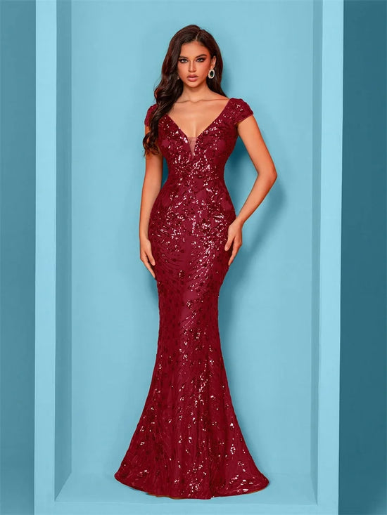 Abito Mylly Lungo Elegante – Dress Cerimonia con Paillettes per Damigelle e 18°