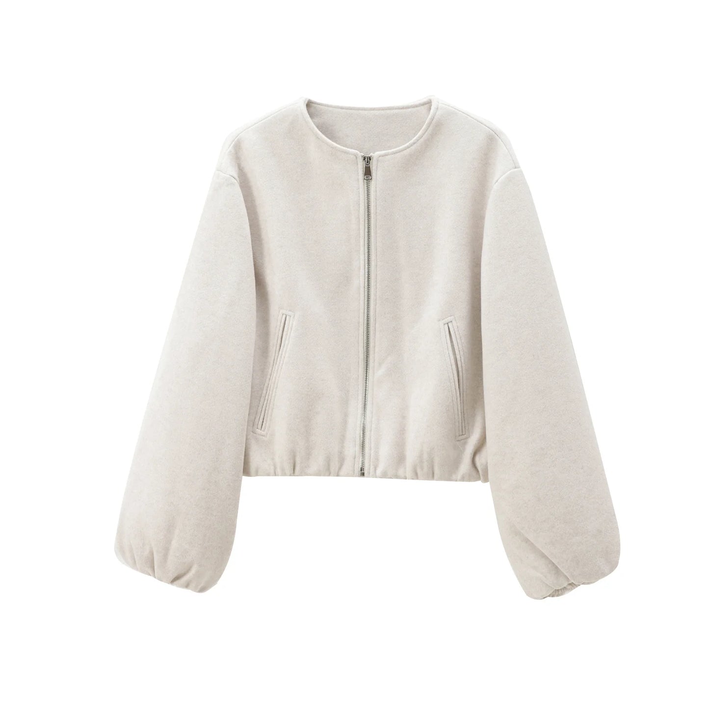 Bomber corto rosso da donna – giacca cropped sportiva