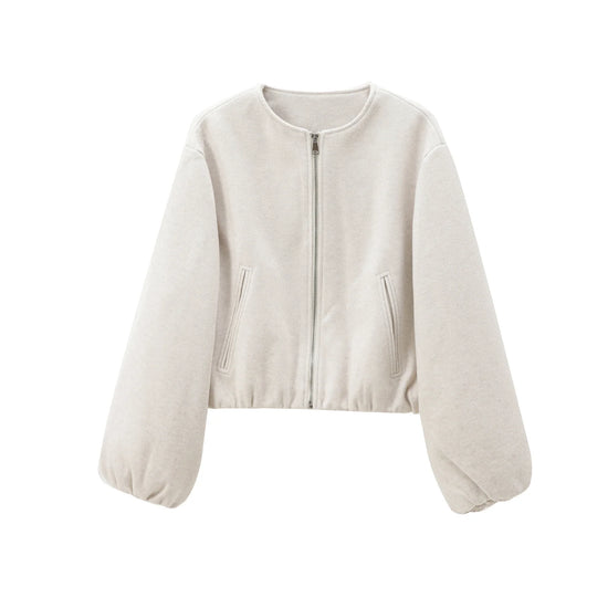 Bomber corto rosso da donna – giacca cropped sportiva