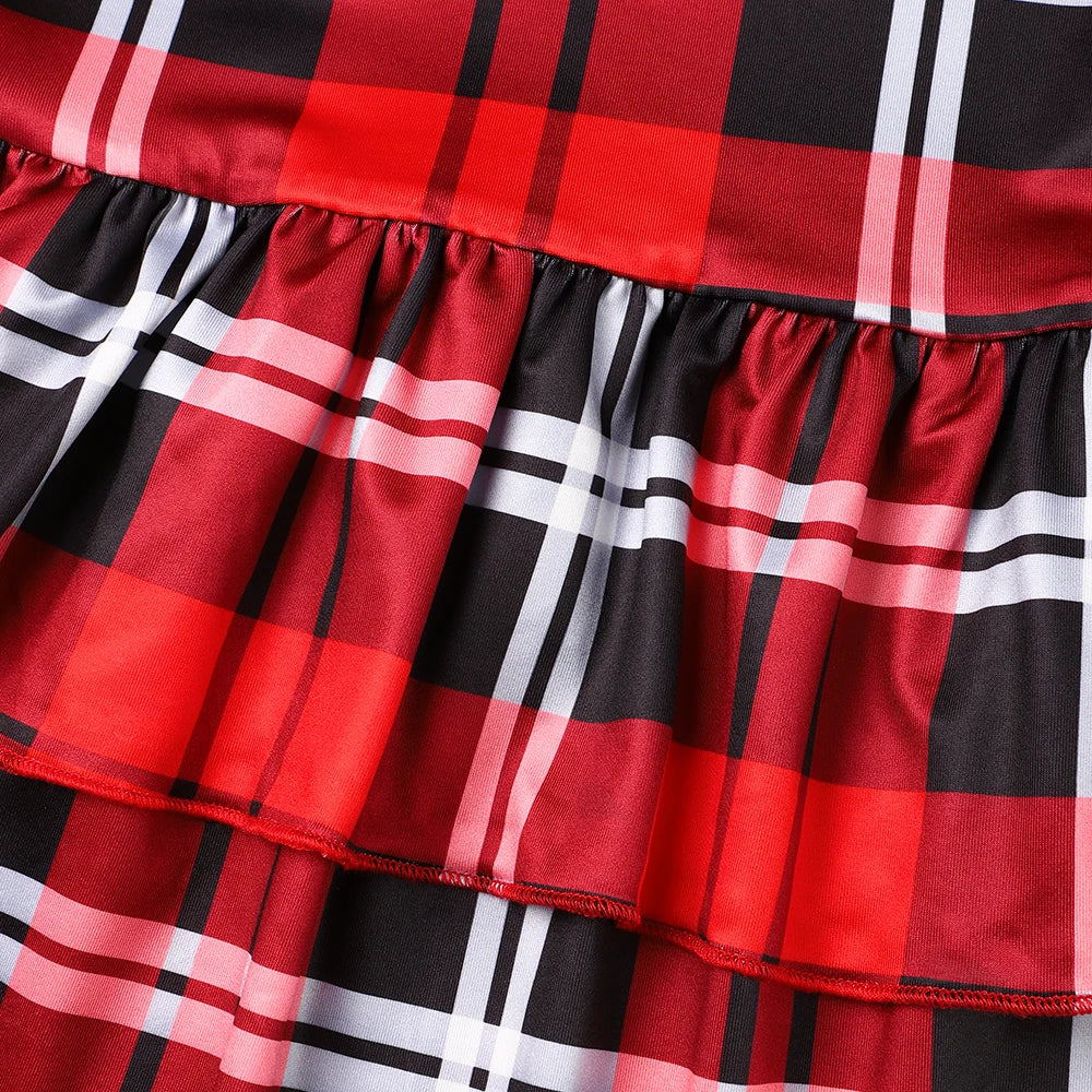 Abito rosso natalizio donna 2025 – maniche lunghe, bodycon, vita slim, stile elegante per feste invernali