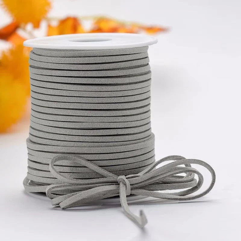 Cordoncino intrecciato in velluto coreano 45 m – Cordone in finta pelle decorazioni fai-da-te,