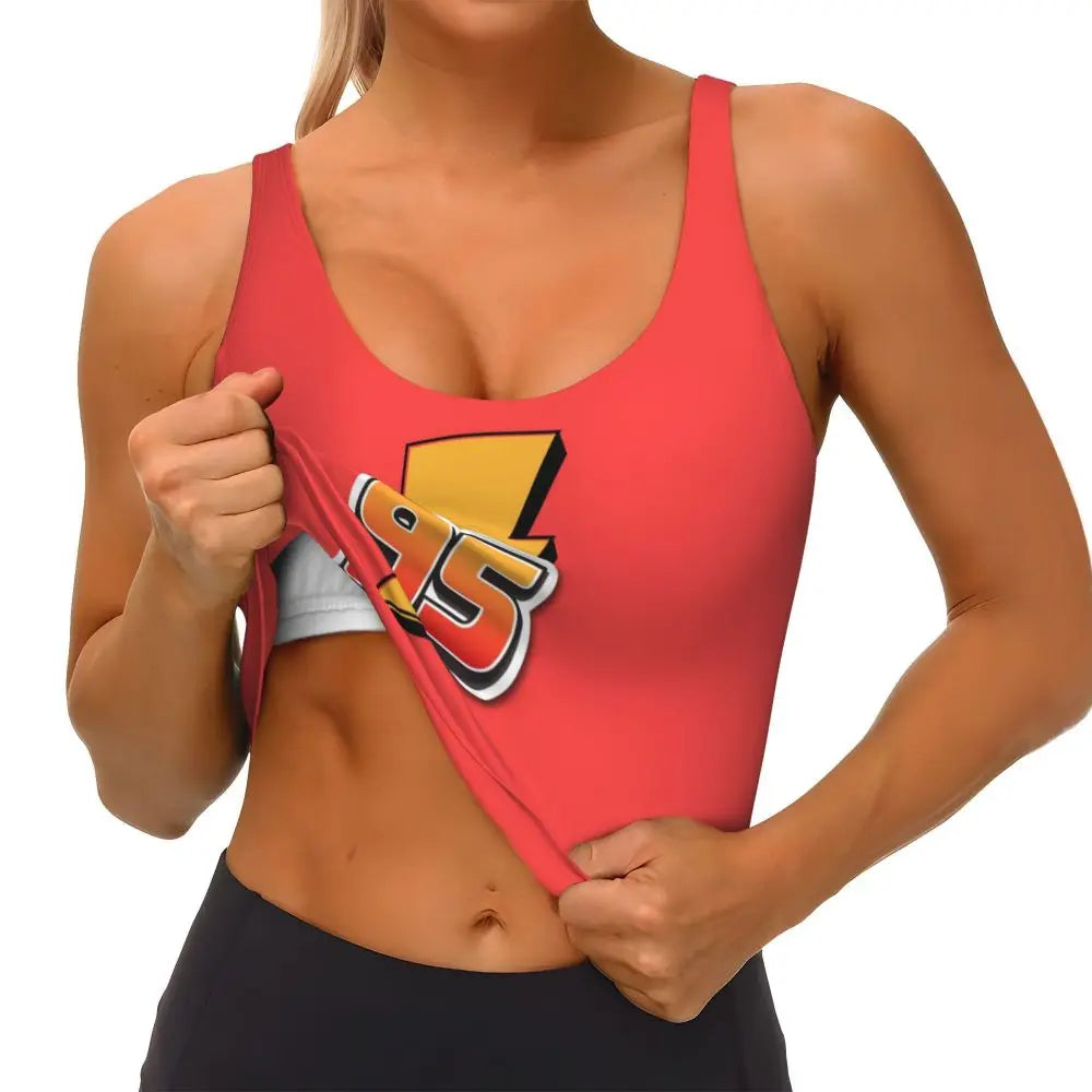 Maglia cars SaettaMcQueen Donna | Cartoon Fitness Crop Top Cars