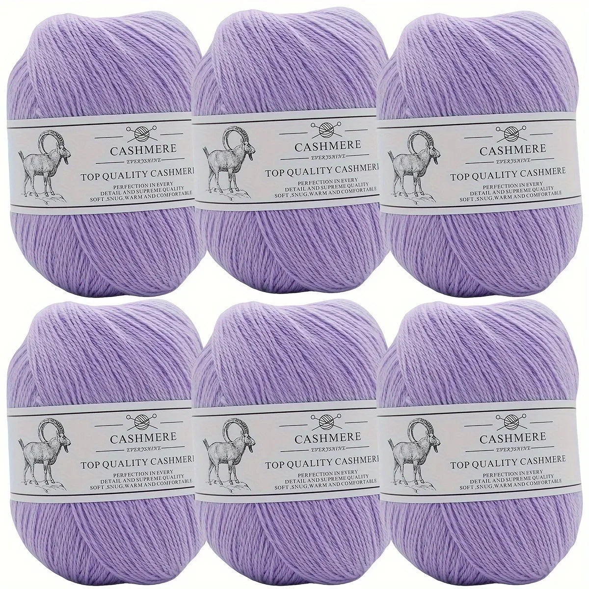 Set 6 gomitoli filo cashmere donna – Lana alta qualità per maglioni, sciarpe, cappelli e progetti fai-da-te