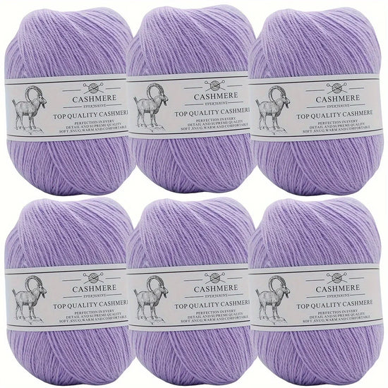 Set 6 gomitoli filo cashmere donna – Lana alta qualità per maglioni, sciarpe, cappelli e progetti fai-da-te