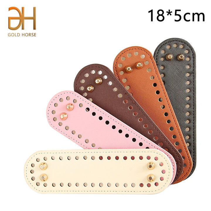 Fondi in PU Leather per Borsa DIY – 5 Taglie, Base Porta Borsa da Cucire per Borse all’Uncinetto, Parti Accessori Fai-da-Te