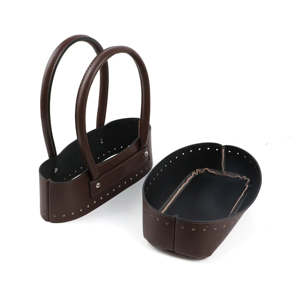 Kit Accessori per Borse Fai-da-Te – Set Manici & Fondo in Ecopelle per Borsa a Spalla
