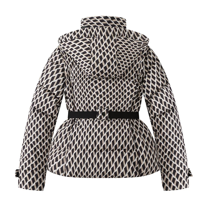 Piumino Donna con Cappuccio e Cintura - immagine 3
