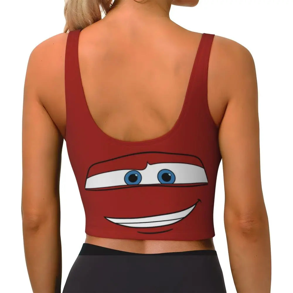 Maglia cars SaettaMcQueen Donna | Cartoon Fitness Crop Top Cars