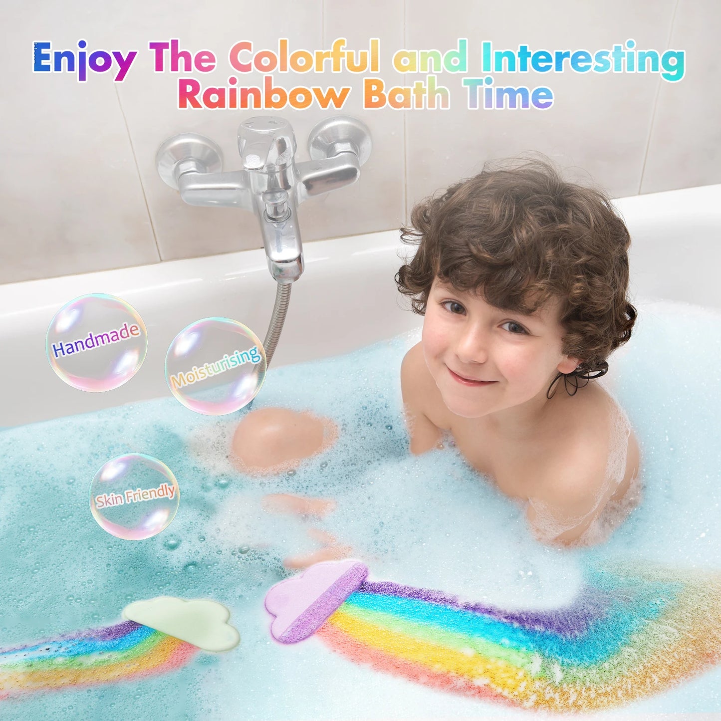 Bombe da Bagno Oceano Arcobaleno con Sorpresa – Bath Bomb Colorate per Bambini