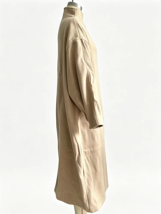 Cappotto Donna Effetto Camoscio Oversize con Bottoni - immagine 8