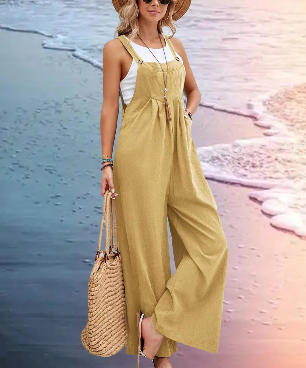 Salopette donna larga a gamba ampia – oversize casual elegante